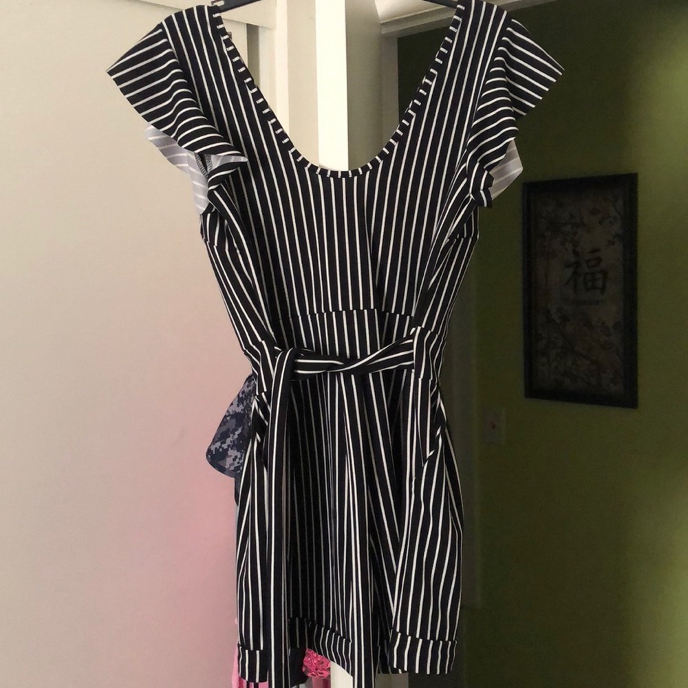 Black and white romper